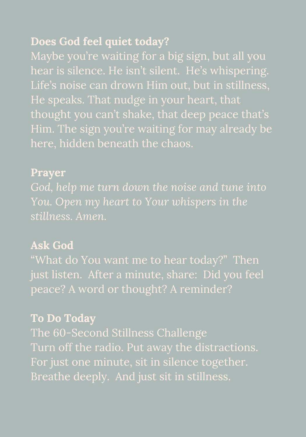 Whispers in the Chaos