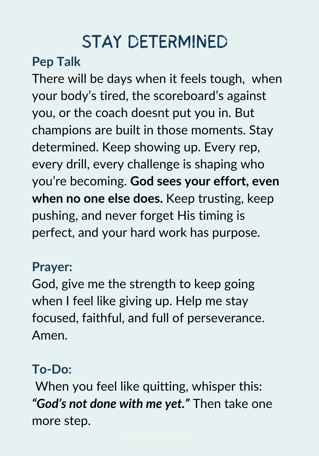 The GODfident Athlete Cards